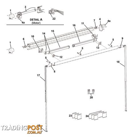 Freedom L/H Spring Arm Assy - Used with 3.0m & Up