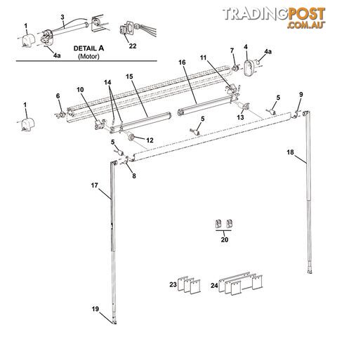 Freedom R/H End Plate Lead Rail White