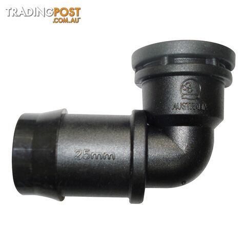 25mm Barbed X 1/2" BSP Female Threaded Elbow