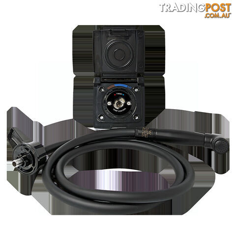 COAST RV External Camper Shower Point | Black with 1.5Mtr Hose