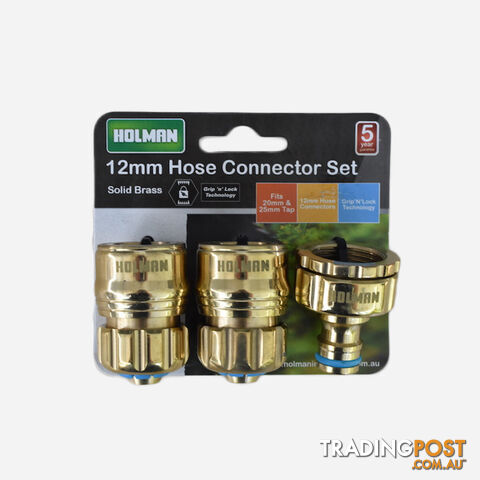 Brass Hose Connector Set 12mm