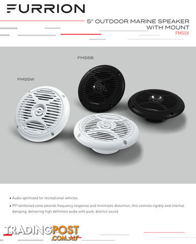 Furrion 5" Outdoor Marine Speaker - Black - photo 2 of 2