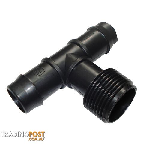 19mm Barbed x 3/4" BSP Male Threaded Tee