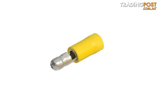 NARVA 5.0mm YELLOW Male Bullet TERMINAL t/s 5-6mm - 100 Per Box. 56155 - photo 1 of 1