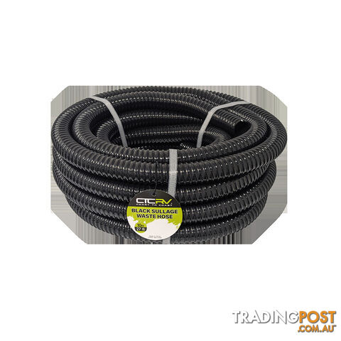 COAST RV Black Sullage Waste Hose - 10m Roll - 27mm I.D.