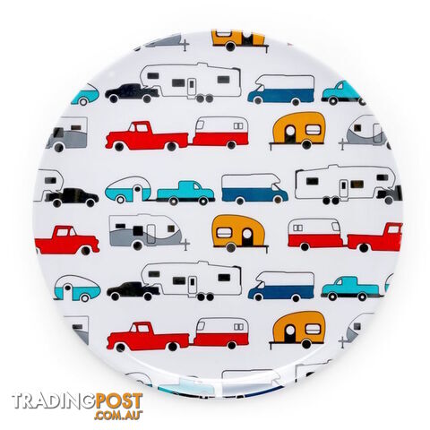 Camco Melamine Dinner Plate, RV Pattern