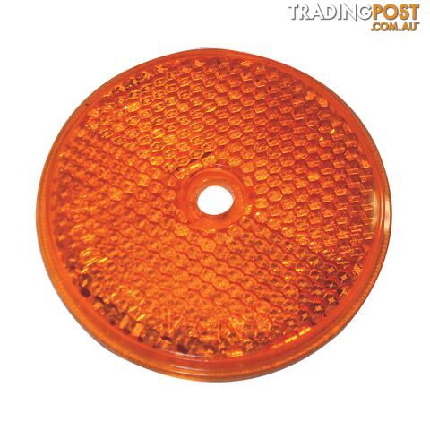 Round Reflex Reflector - Amber