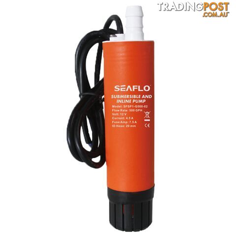 SEAFLO 500 GPH Submersible/Inline Combo 12V Water Pump