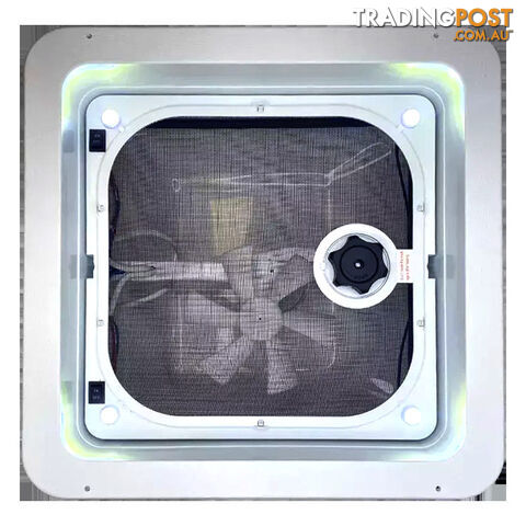 Coast RV 14x14 White Wind-Up Roof Vent With 12V FAN & LED - photo 2 of 2