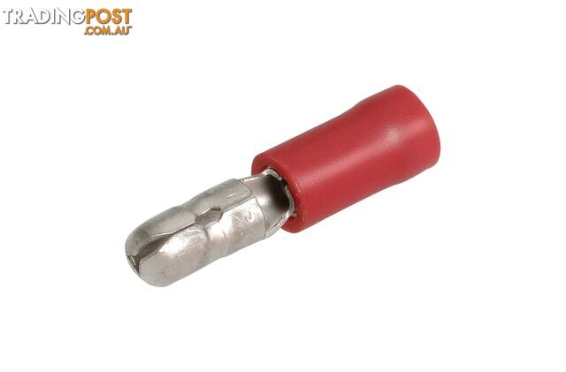 NARVA 4.0mm RED Male Bullet TERMINAL t/s 2.5-3mm - 100 Per Box. 56146