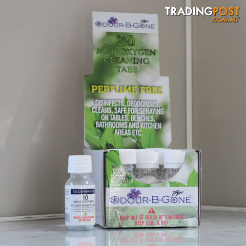 ODOUR B GONE SLOW RELEASE Mini Oxygen Disinfectant Tablets. Green 2g - 10 Pk