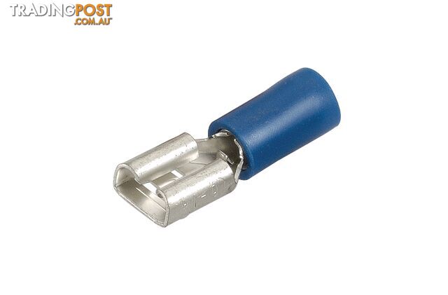 NARVA 6.3x0.8mm BLUE Female Blade TERMINAL t/s 4mm - 100 Per Box. 56136