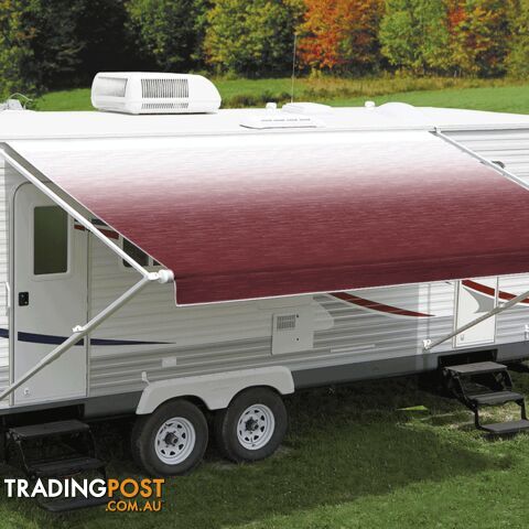 Carefree Burgundy Shale Fade Roll Out Awning (No Arms)