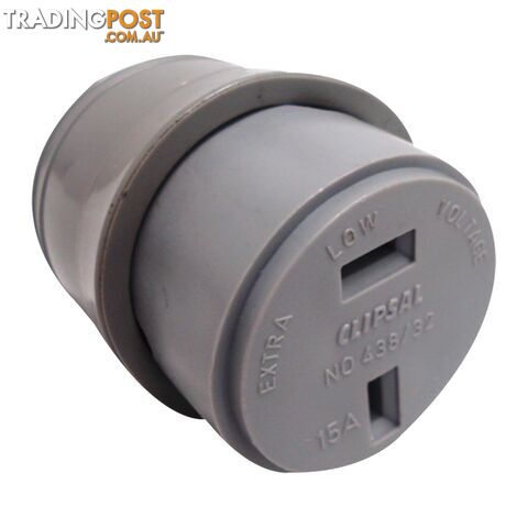 Clipsal 438/32 Fixed Polarity Cord Socket Grey