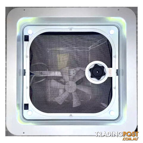 Coast RV 14x14 Black Wind-Up Roof Vent With 12V FAN & LED - photo 2 of 2