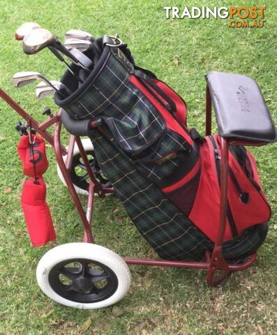 Golf clubs X 7 & buggy Right handed Ram XS-3000 Golf Clubs as p