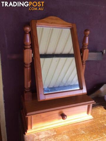 Dressing table mirror Drawer mirror Sold pine construction. S