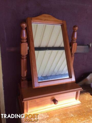 Dressing table mirror Drawer mirror Sold pine construction. S