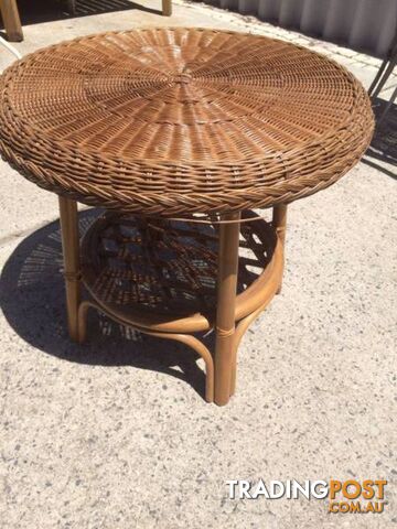 Wicker & Bamboo coffee table 1 only coffee / Lamp table. H 57cm D