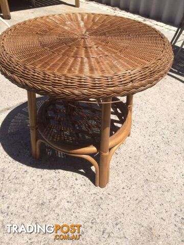 Wicker & Bamboo coffee table 1 only coffee / Lamp table. H 57cm D