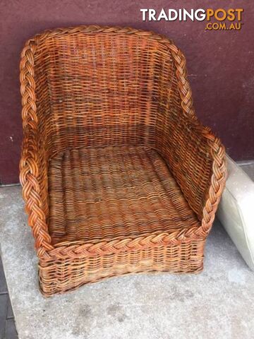 Large wicker armchair W 67cm Seat height 42cm $50 - photo 2 of 4