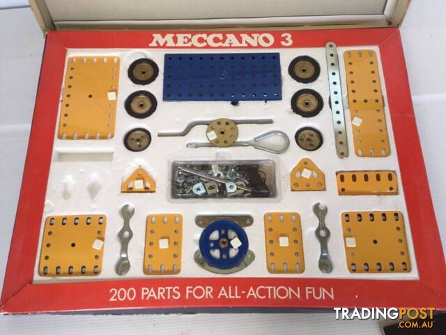 Vintage Meccano construction set No3 It's from 1976-77 Box is d - photo 2 of 3
