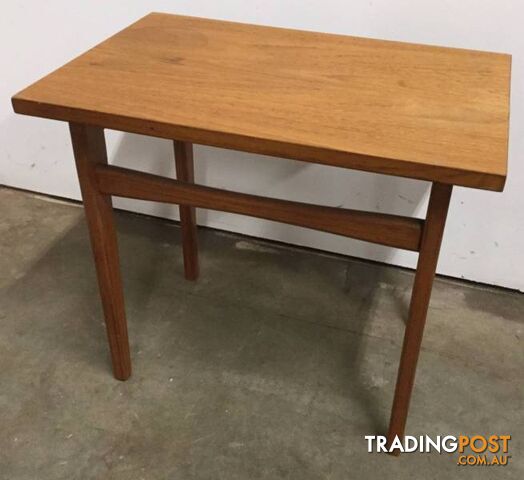 Small Vintage mid century lamp / Coffee table. Wooden Teak. L - photo 2 of 3