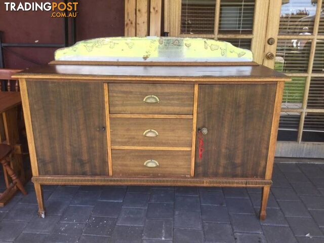 Antique buffet sideboard 2 cupboards 3 drawers