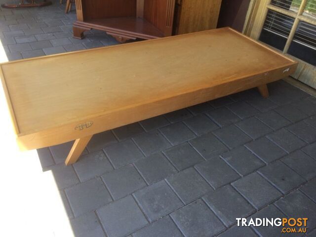 Vintage mid century wooden Bed base