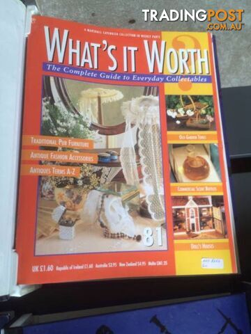 Magazine "what's it worth" X 96 magazines. 6 binders.