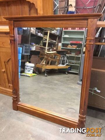 Mirror in wooden frame In good condition W 98 cm H 111 cm $80