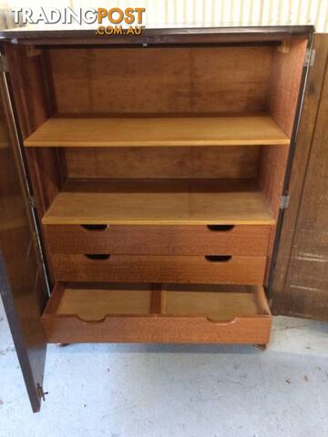 Drawers clothing cupboard Walnut timber wardrobe converted to dr - photo 4 of 6