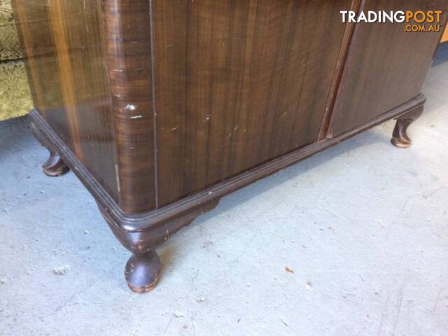 Drawers clothing cupboard Walnut timber wardrobe converted to dr - photo 3 of 6
