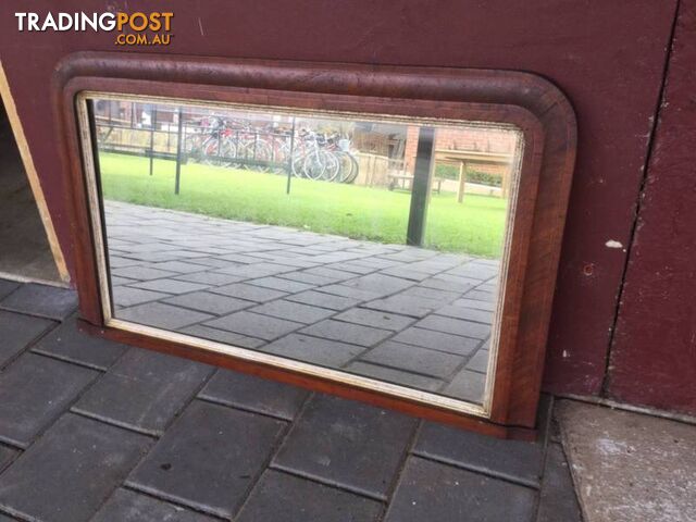 Vintage mirror in wooden frame Needs work on the back see photo