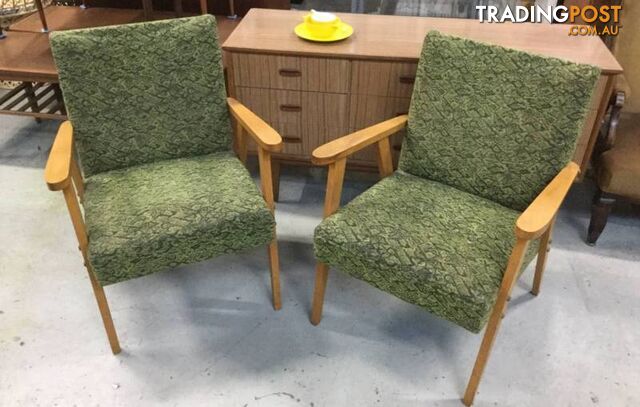 Vintage mid century armchair x 2 Australian made. Atomic design