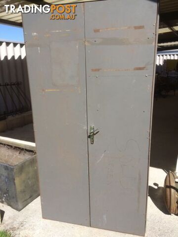 2 Door metal cabinet for shed