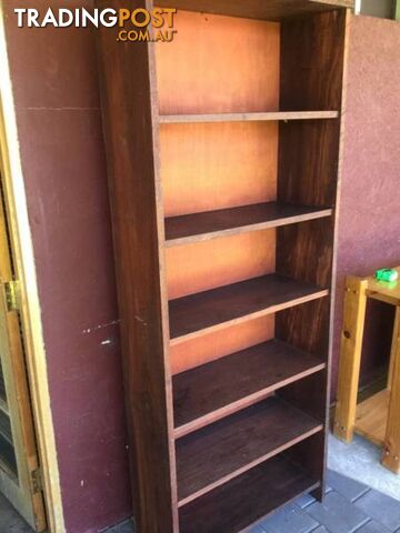 Bookcase Book shelf Jarrah Jarrah shelves & sides. Plywood back. - photo 3 of 5