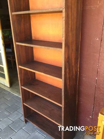 Bookcase Book shelf Jarrah Jarrah shelves & sides. Plywood back. - photo 2 of 5