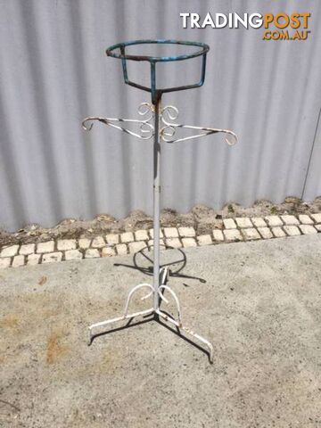 Wrought iron planter stand Height 107cm D 25cm $30