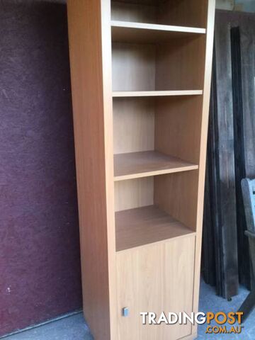 Bookcase Bookshelf with door H 190cm W 53cm H 44cm Good c