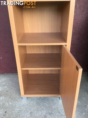 Bookcase Bookshelf with door H 190cm W 53cm H 44cm Good c