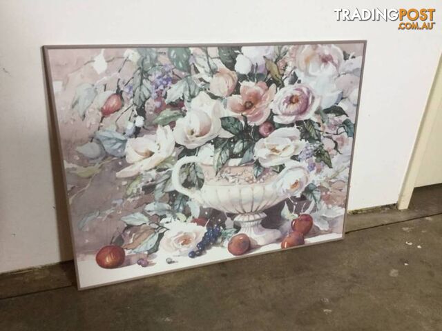 Framed print #16 80cm X 60cm Flowers in vase $20