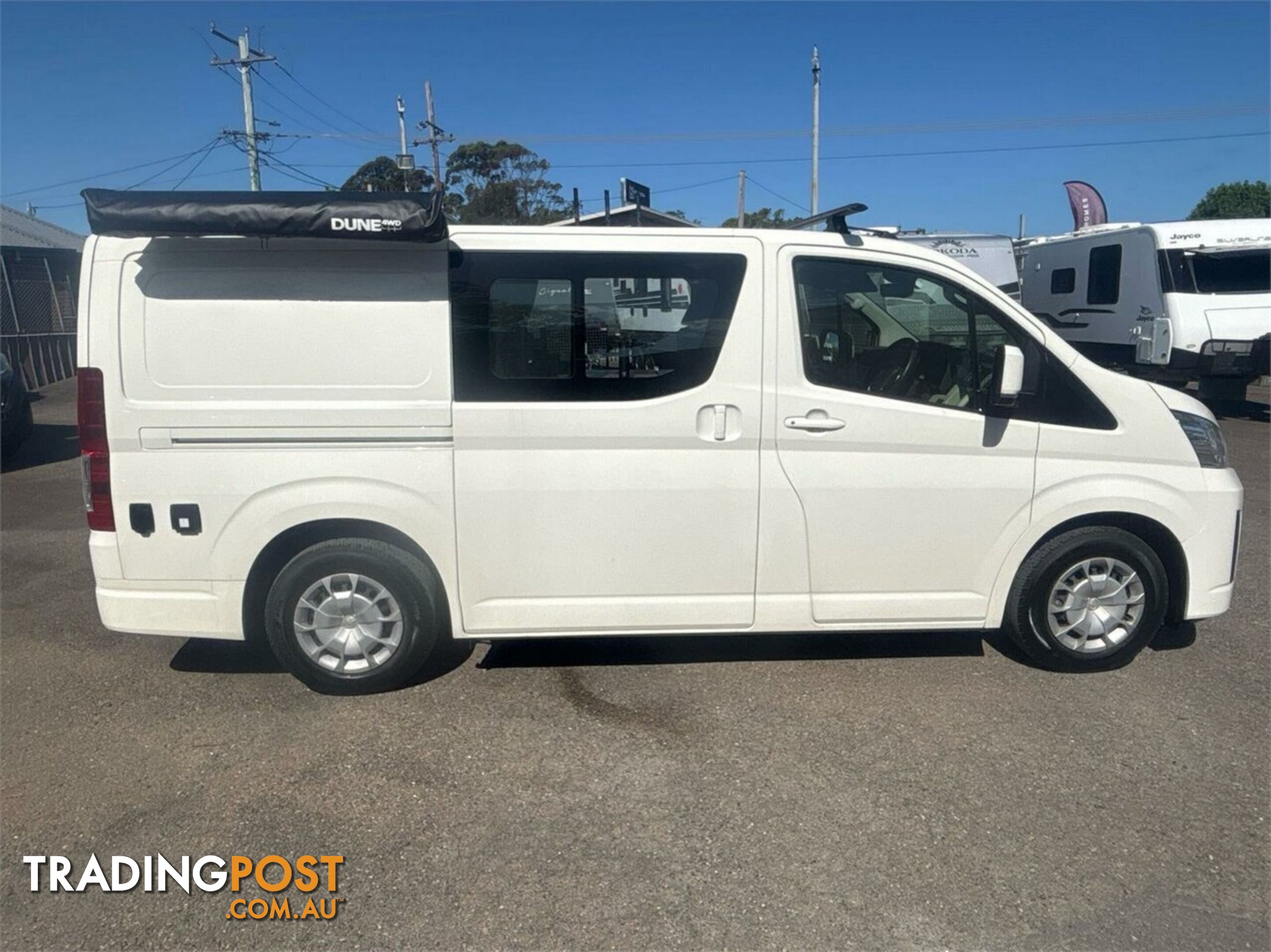 2023 Roam Nomad Roam Toyota GL Hiace Camper Nomad Roam Toyota GL Hiace Camper White Campervan RWD