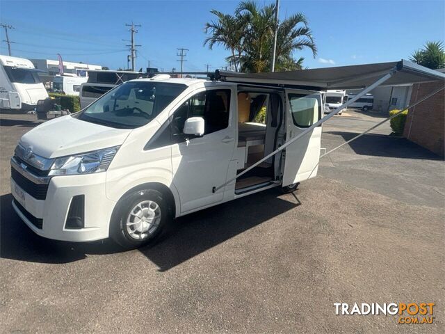 2023 Roam Nomad Roam Toyota GL Hiace Camper Nomad Roam Toyota GL Hiace Camper White Campervan RWD