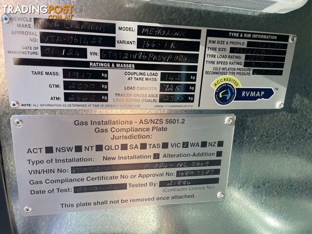 2024 Nova Caravans Metrolink 166 Caravan