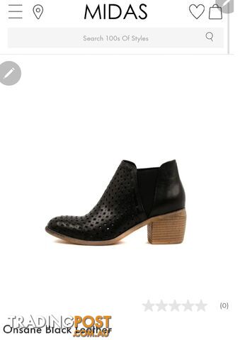 Midas onsane black ankle boots