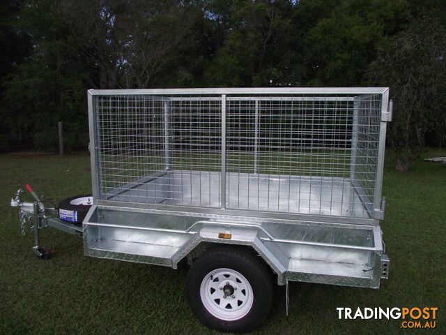 Heavy Duty 8 x 5 ~1.4 ton Braked with Cage