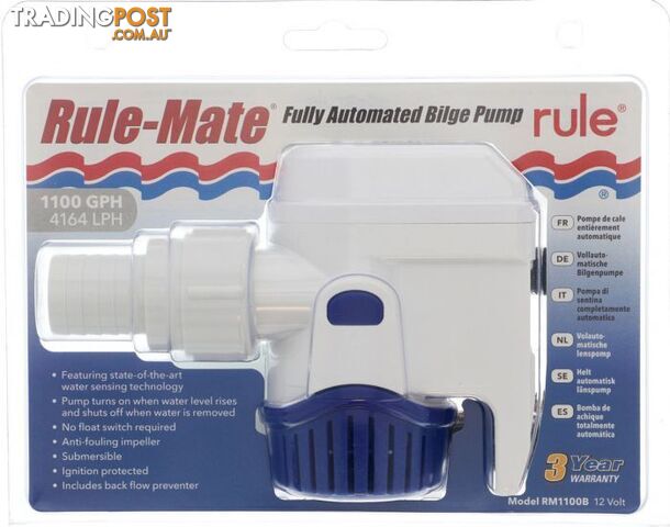 RULE RULEMATE 800GPH AUTOMATIC BILGE PUMP