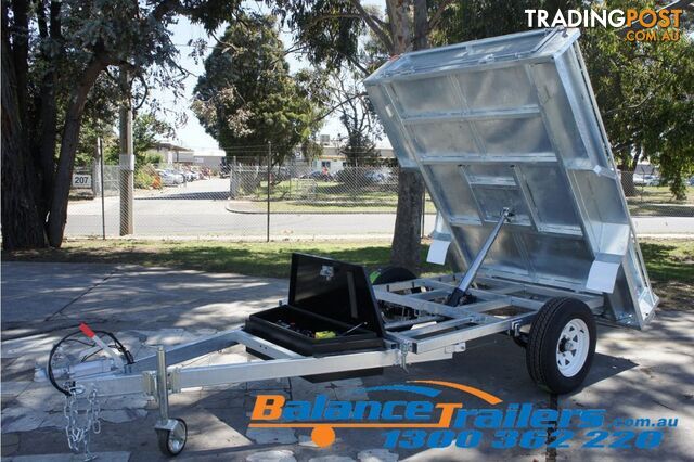 8×5 GALVANISED HYDRAULIC SINGLE AXLE TIPPER TRAILER ATM 1600KG