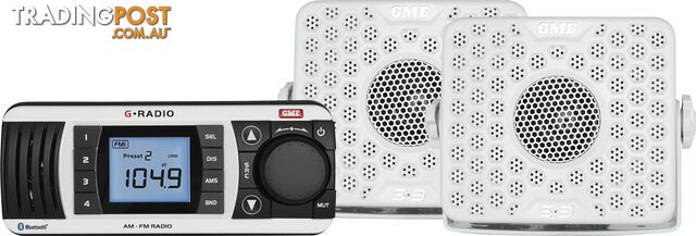 GME GR300BTWEP BLUETOOTH AM/FM MARINE STEREO - ENTERTAINMENT PACK